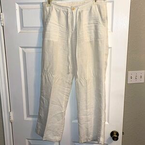 Ralph Lauren White Linen Pants